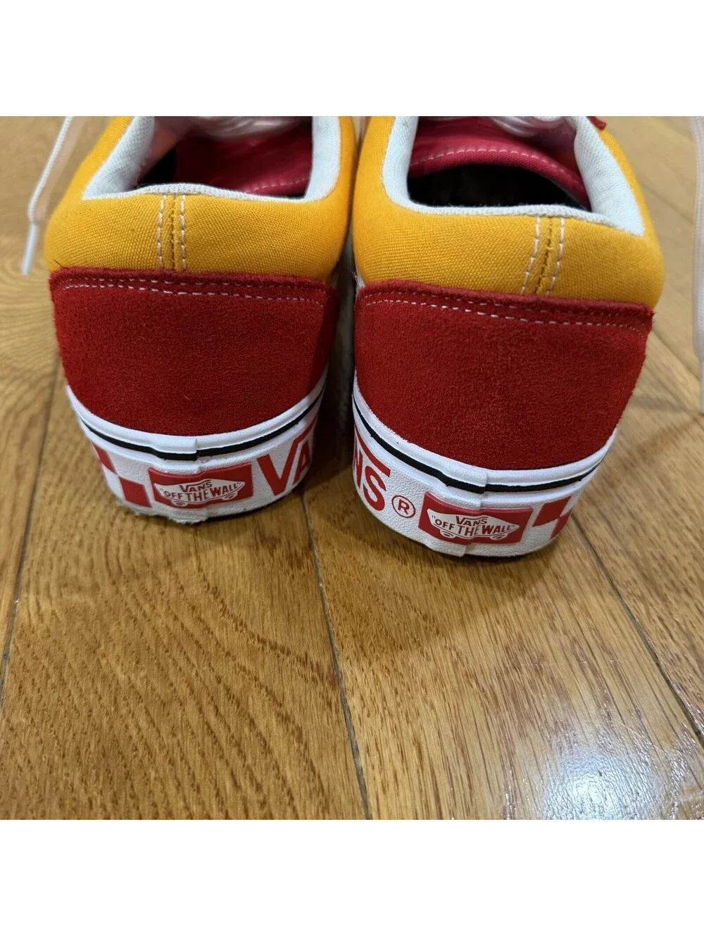 Size 10 US Men’s Vans Old Skool ComfyCush Red Yellow Skate Casual Shoes